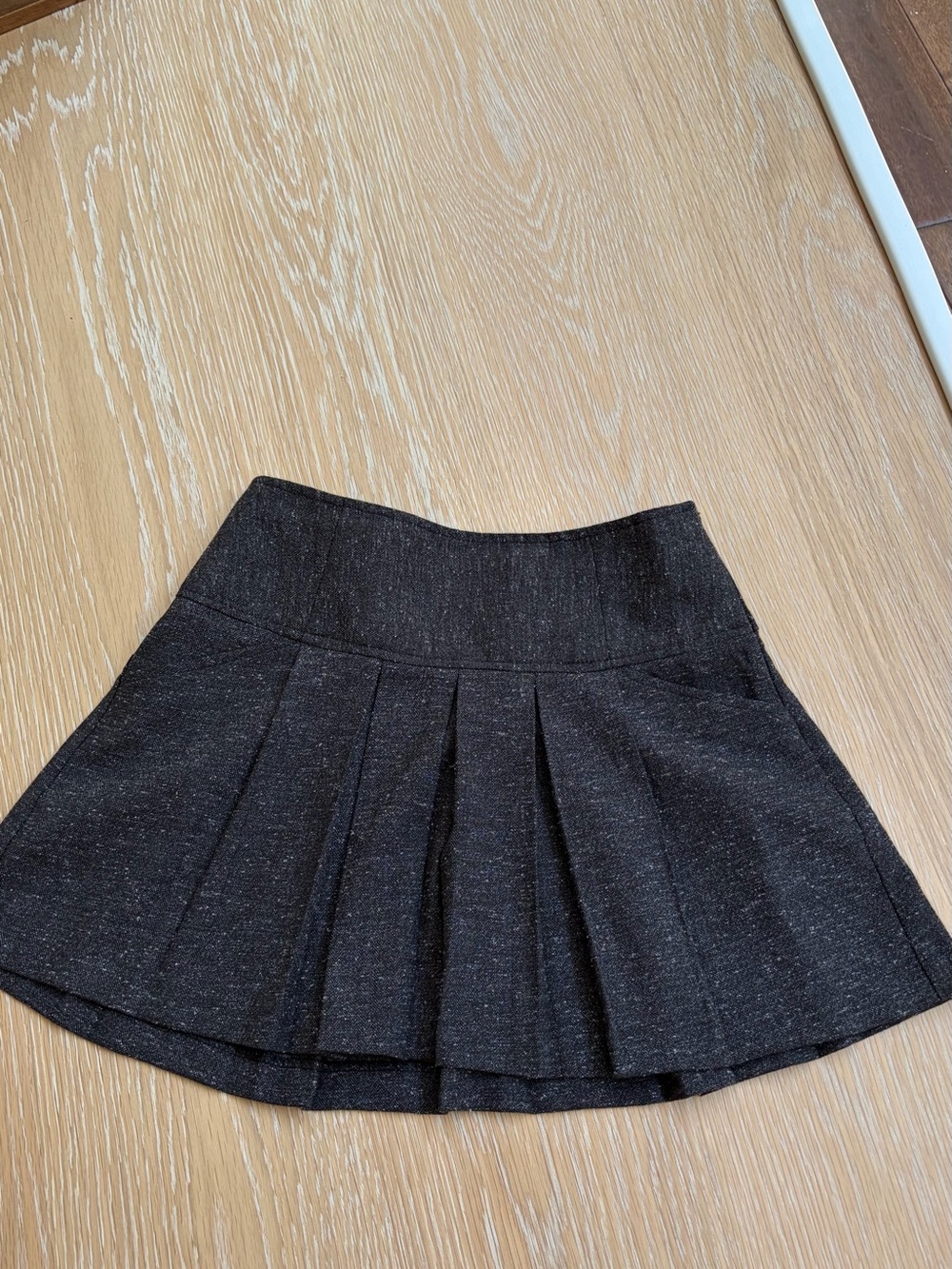 Pleated Black Women's Mini Skirt